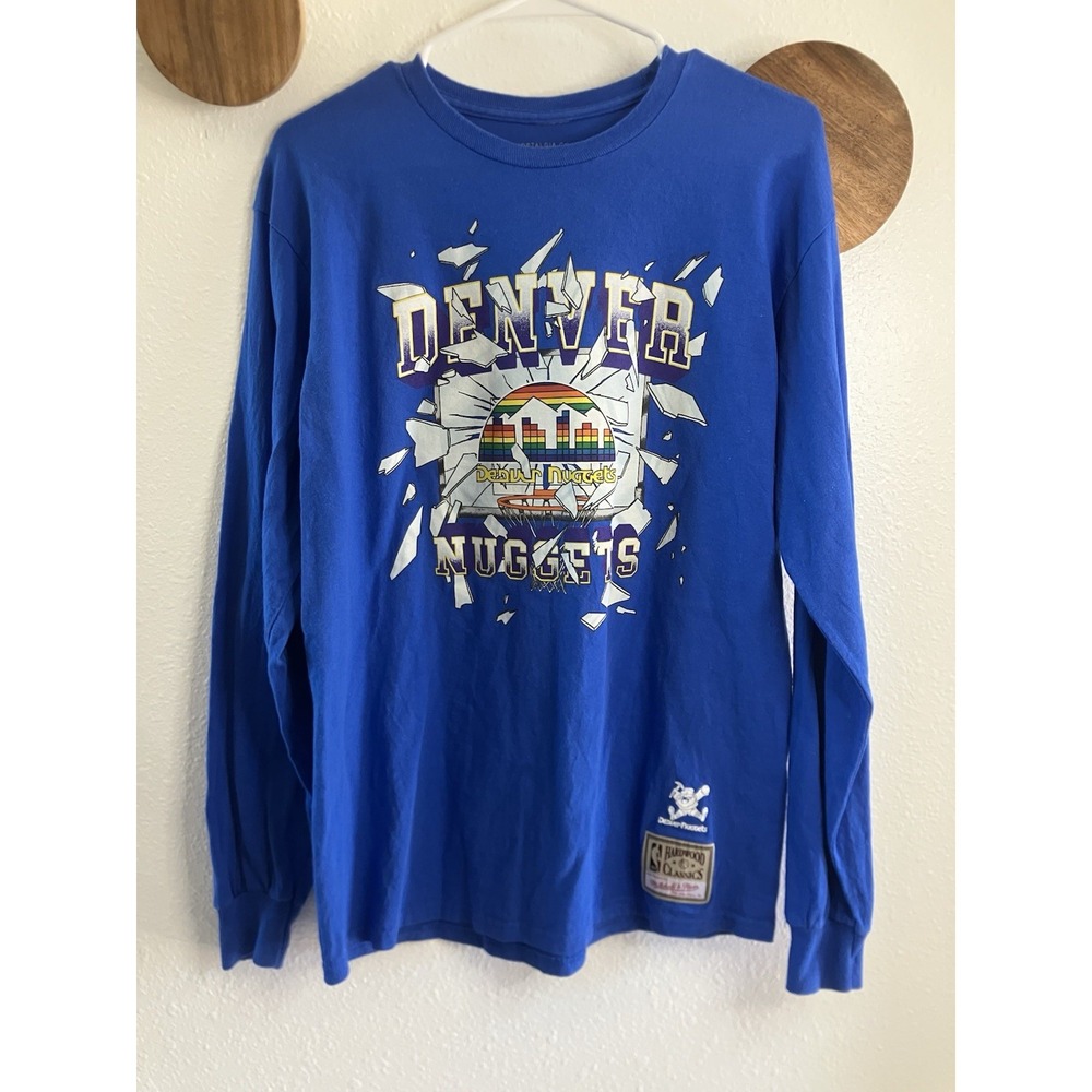 Denver Nuggets Mitchell & Ness NBA Medium Longsleeve Shirt Shattered Art